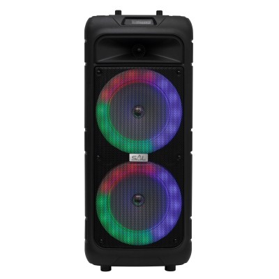 Boxa Party, 2x18cm, inel LED, acumulator - PAR 182BT